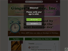Tablet Screenshot of gingersejuice.com